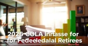2026 COLA increase for federal retirees showing rising benefit chart